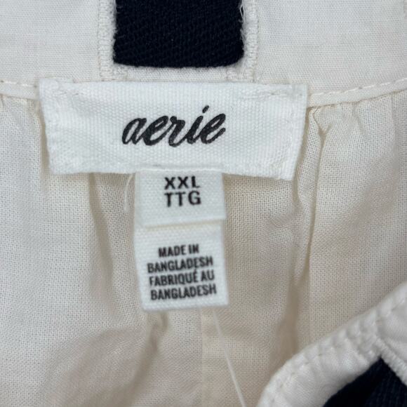 Aerie Femme Bow Nightie New With Tags Size XXL Off White Cotton - Picture 14 of 16